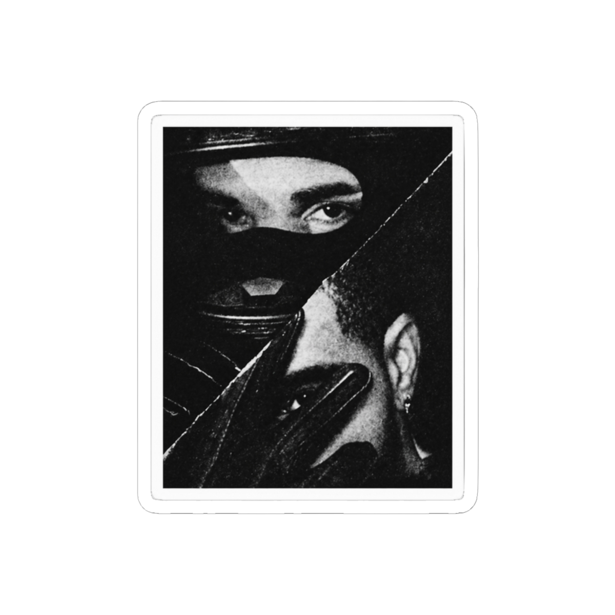 Drake Black & White Portrait Sticker | Bold OVO Vinyl Decal - Drake (OVO) official Stickers merch